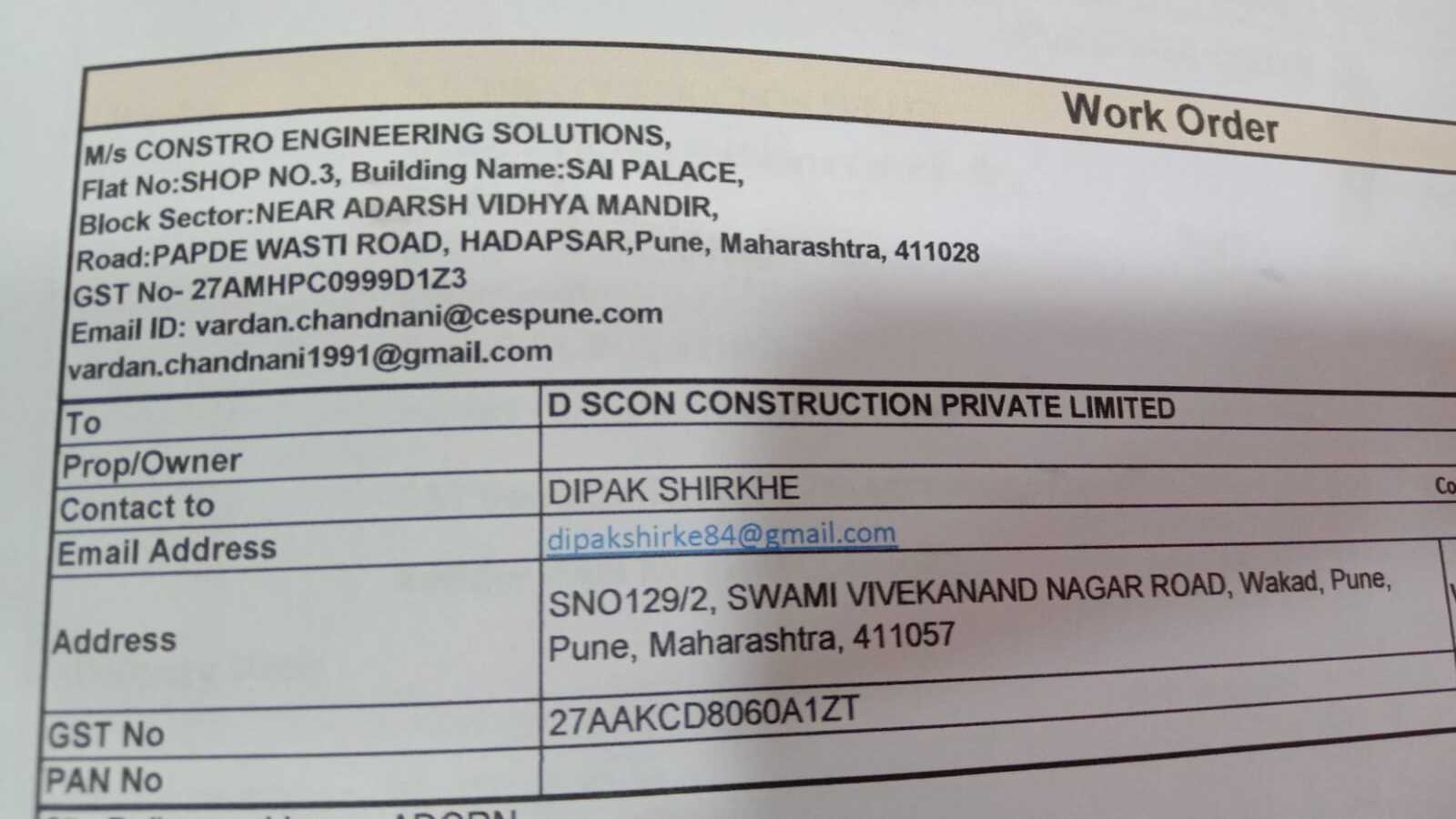Constro Engineering WO